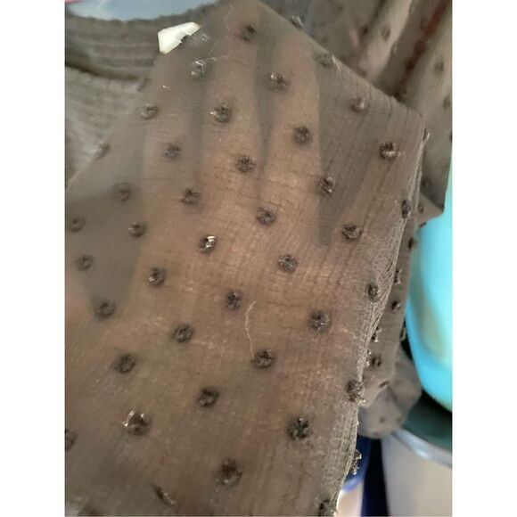 Lush Swiss dot .women’s sheer black blouse, size XL. - Picture 5 of 6